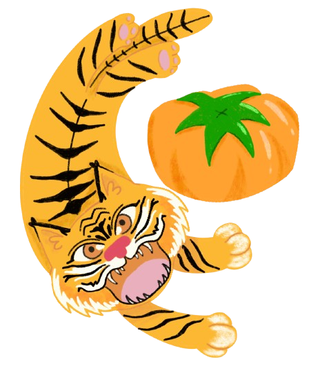 Tiger and Persimmon